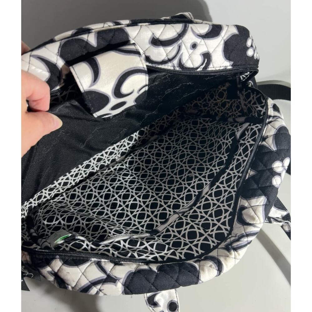 Vera Bradley NIGHT & DAY Metropolitan Bag Carry On Tote Black White Floral - Picture 8 of 12
